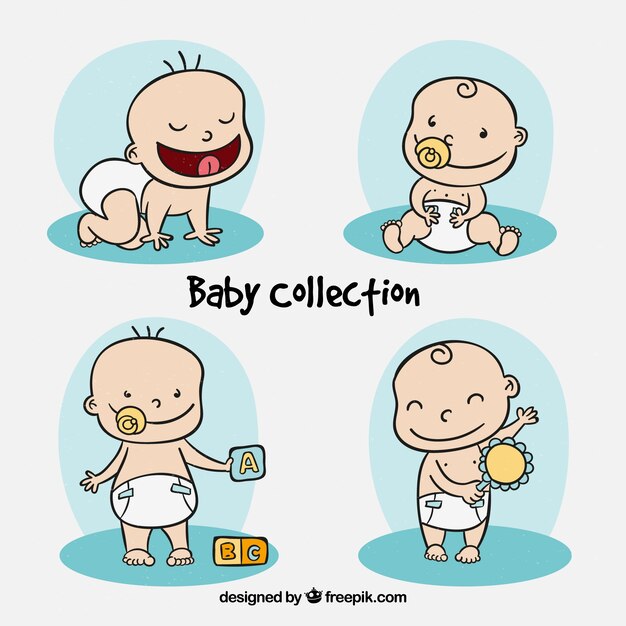 Коллекция младенцев в стиле ручной работы