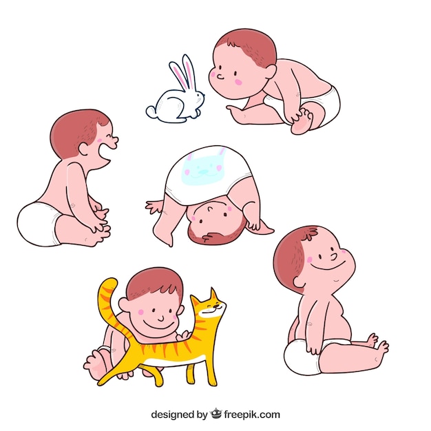 Коллекция младенцев в стиле ручной работы