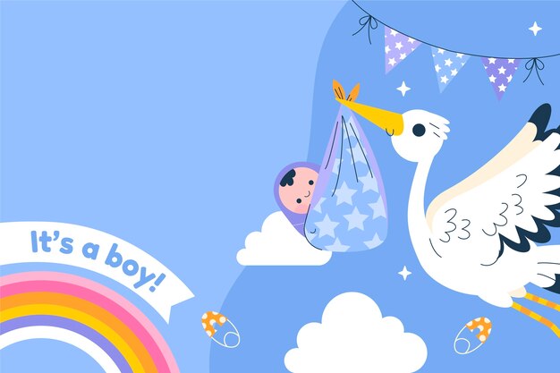 baby announcement baby boy background
