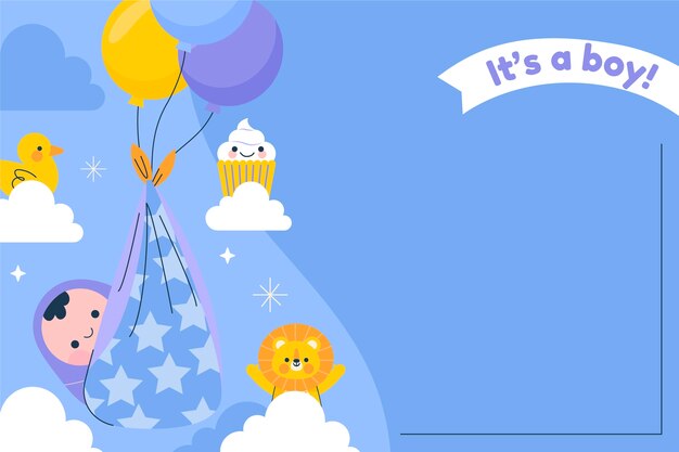 baby announcement baby boy background