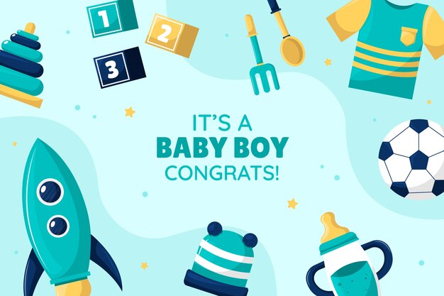 baby announcement baby boy background