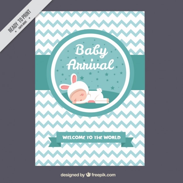 Free vector baby arrival card