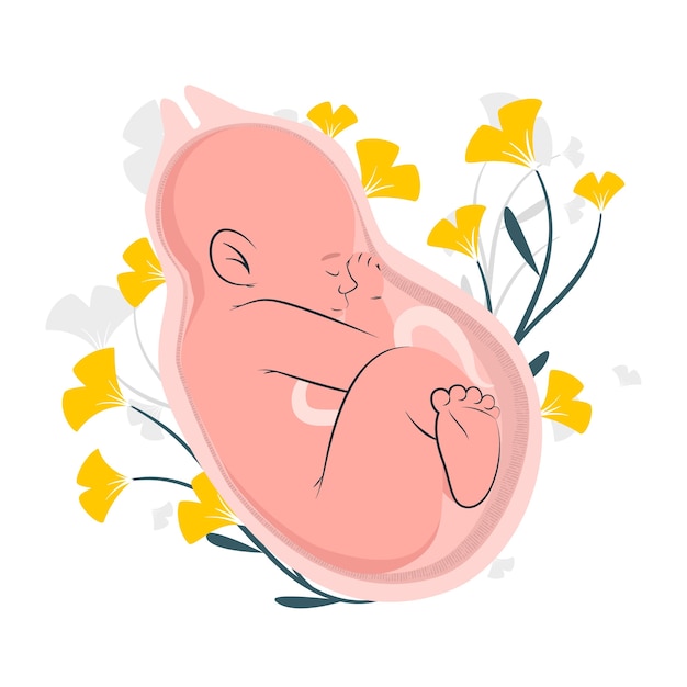 Free vector baby birth concept illustration