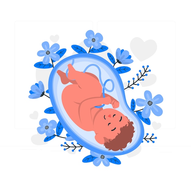 Baby birth concept illustration