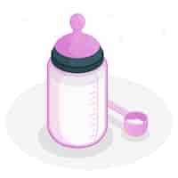 Free vector baby bottle concept illustration