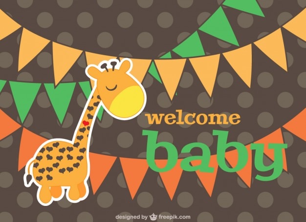 Baby card cartoon design