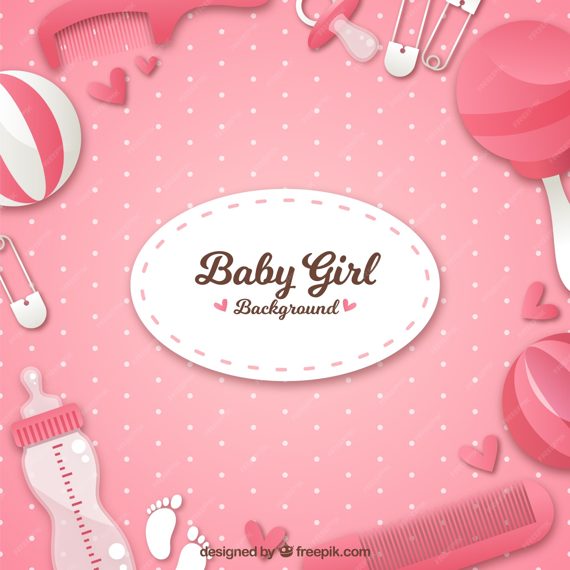 Free Vector | Baby elements background in flat style