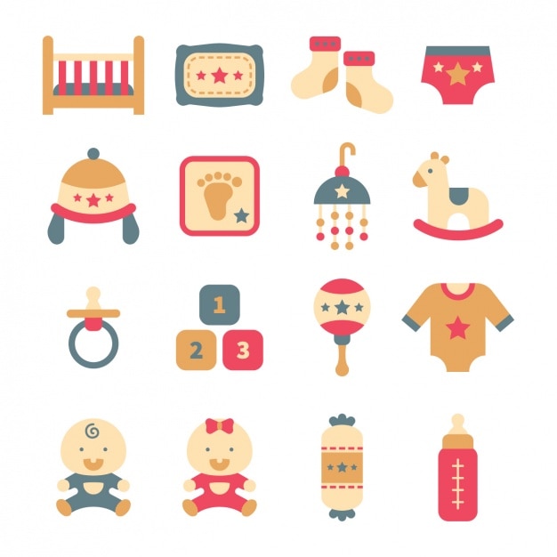 Free vector baby elements design