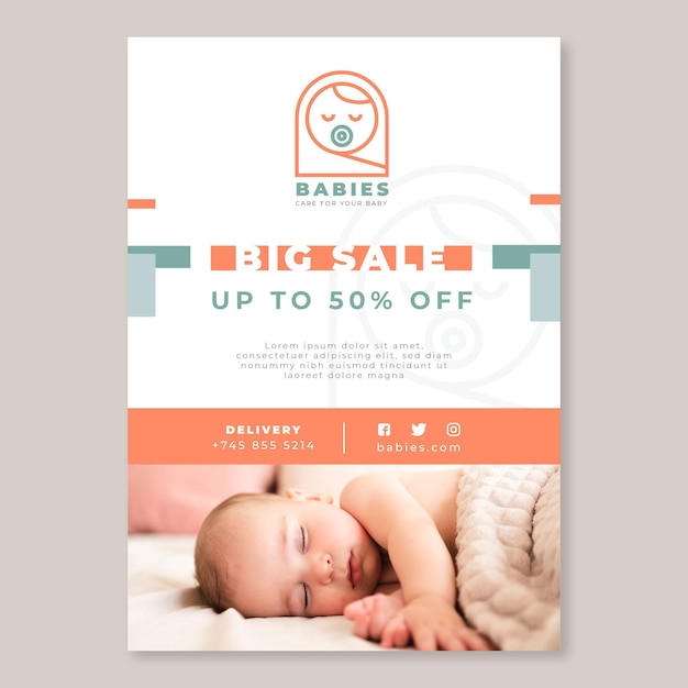 Baby flyer template