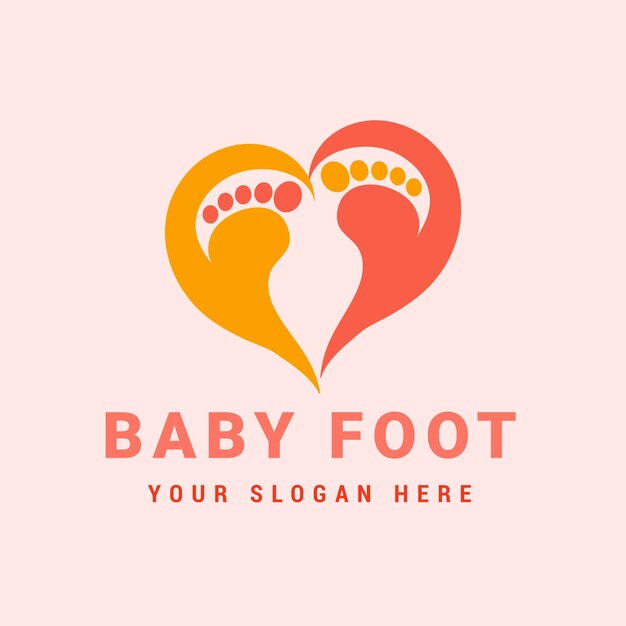 아기 발 로고 디자인 템플릿