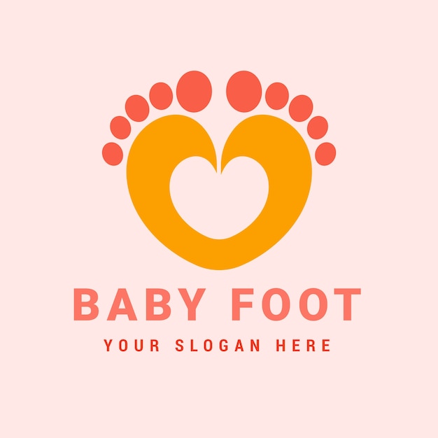 Baby foot logo design template