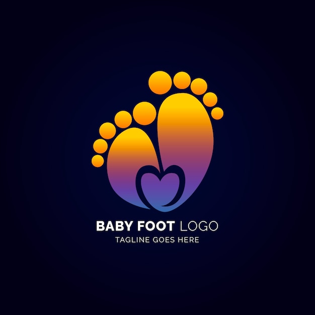 Free vector baby foot logo design template