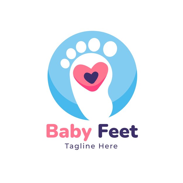 Baby foot logo design template