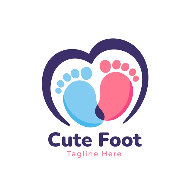 Baby foot logo design template