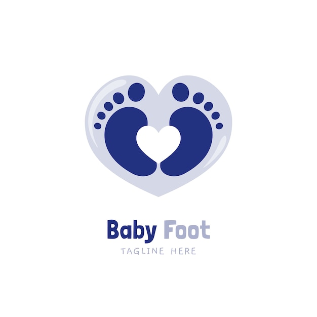 Free vector baby foot  logo template design