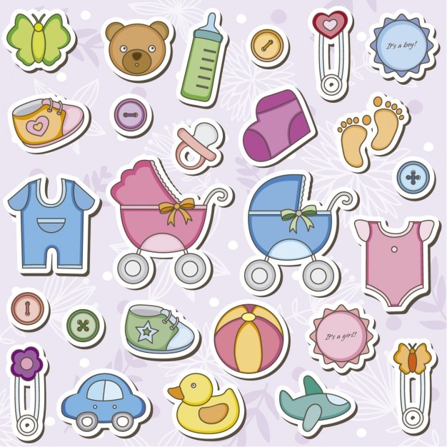 Free vector baby items