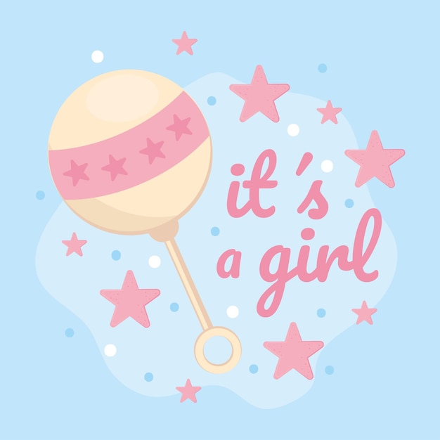 Baby, its a girl greeting card