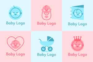 Free vector baby logo collection