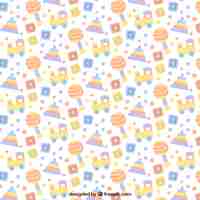 Vettore gratuito baby pattern di elementi in colori pastello