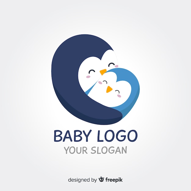 Free vector baby penguin logo