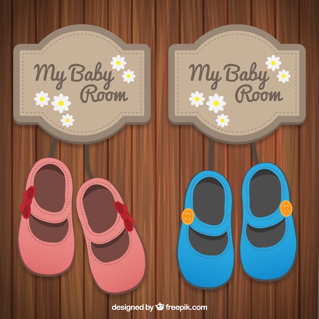 Vettore gratuito baby room cartello