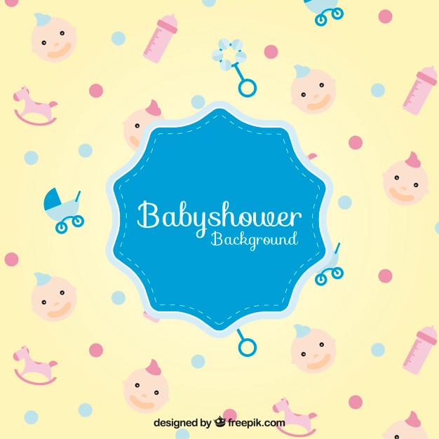 Baby shower accessories background