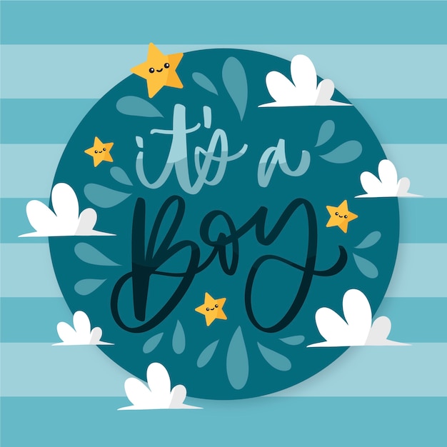 Free vector baby shower boy background