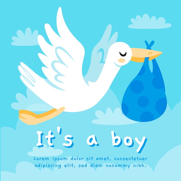 Free vector baby shower boy background