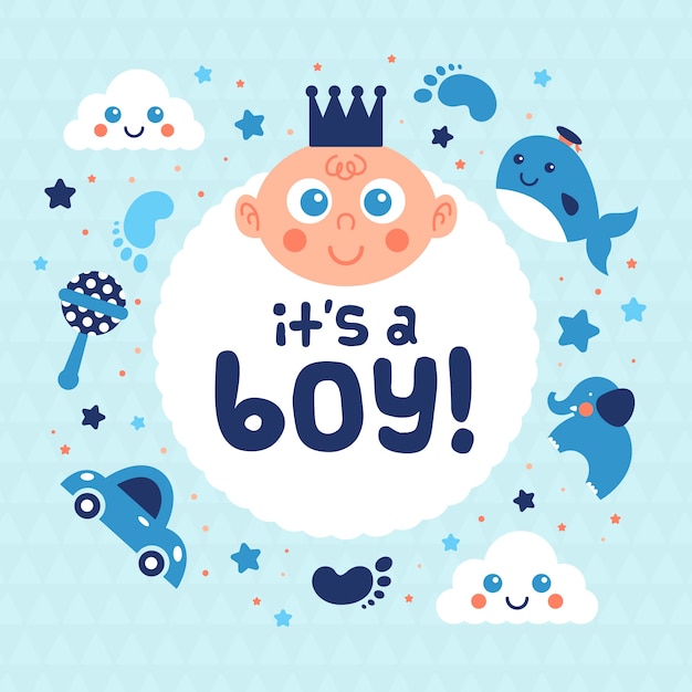 Baby shower for boy with toys