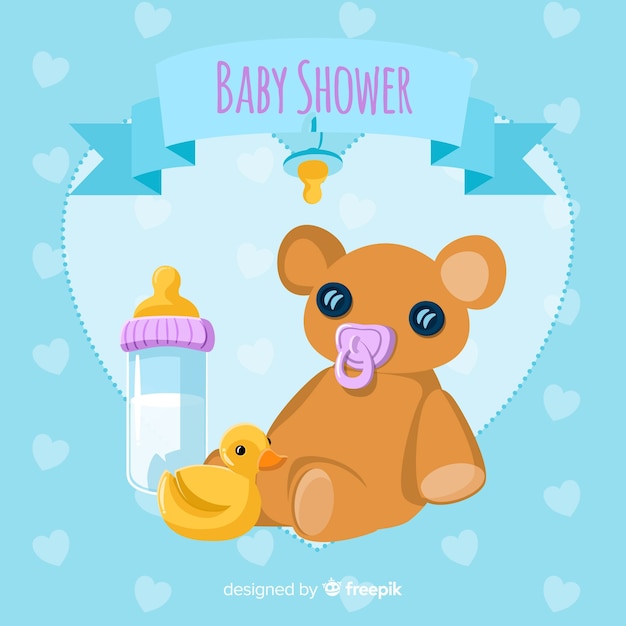 Vettore gratuito baby shower card