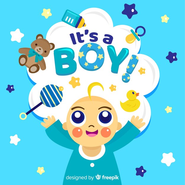 Baby shower design for boy