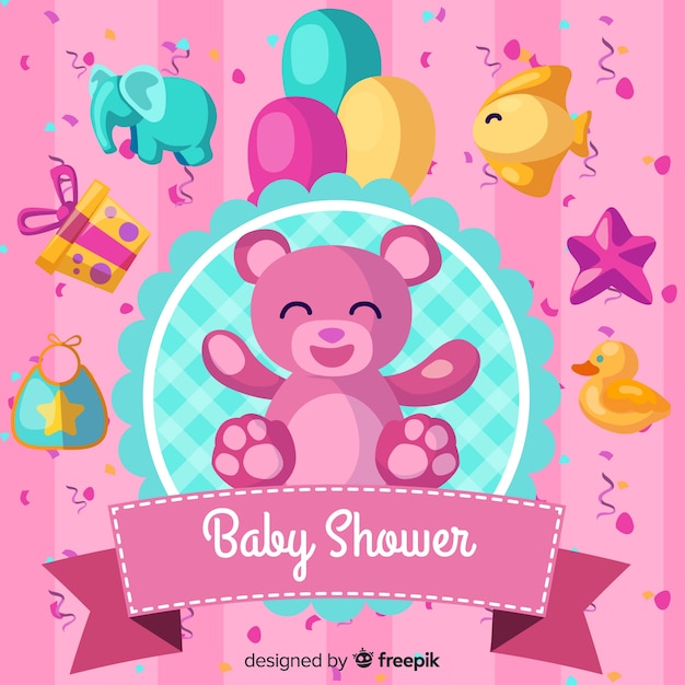 Baby shower design for girl