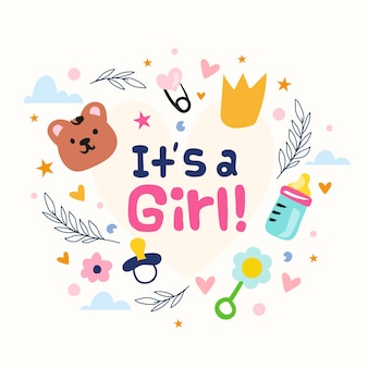Baby shower (girl) with toys