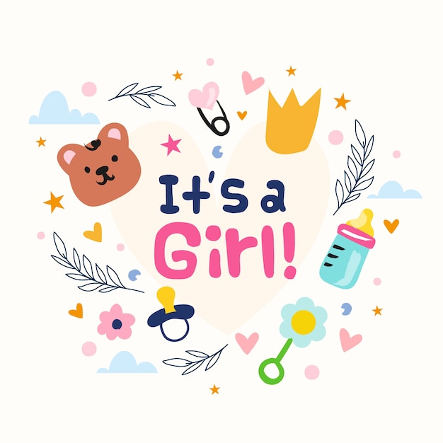 Baby shower (girl) with toys