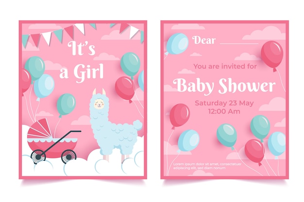 Baby shower invitation concept