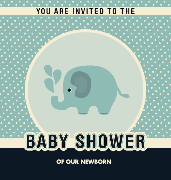 Free vector baby shower invitation design