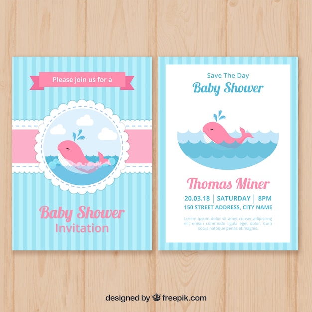 Baby shower invitation template