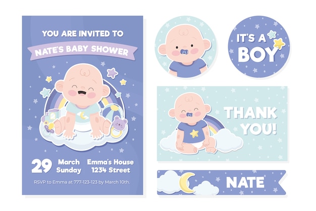 Baby Invite Template from img.freepik.com