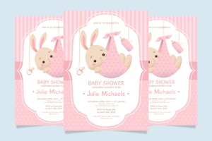 Baby shower invitation template