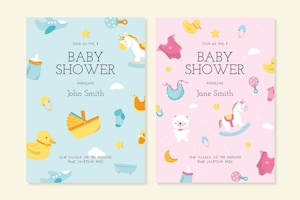 Baby shower invitation template