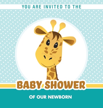 Themed baby shower invitation