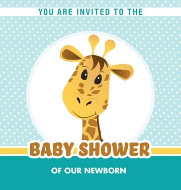 Themed baby shower invitation