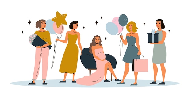 Baby Shower Party Concept Illustration
