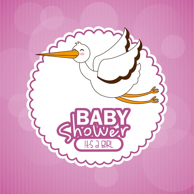 Vettore gratuito baby shower elemento semplice