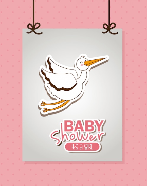Vettore gratuito baby shower elemento semplice