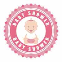 Vettore gratuito baby shower elemento semplice