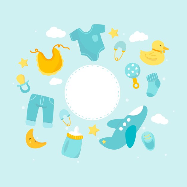 baby shower theme copy space