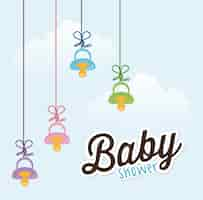 Free vector baby shower