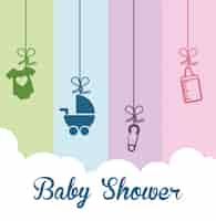 Free vector baby shower