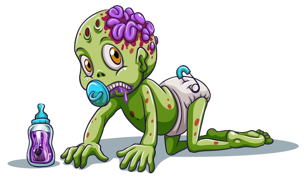 A baby zombie